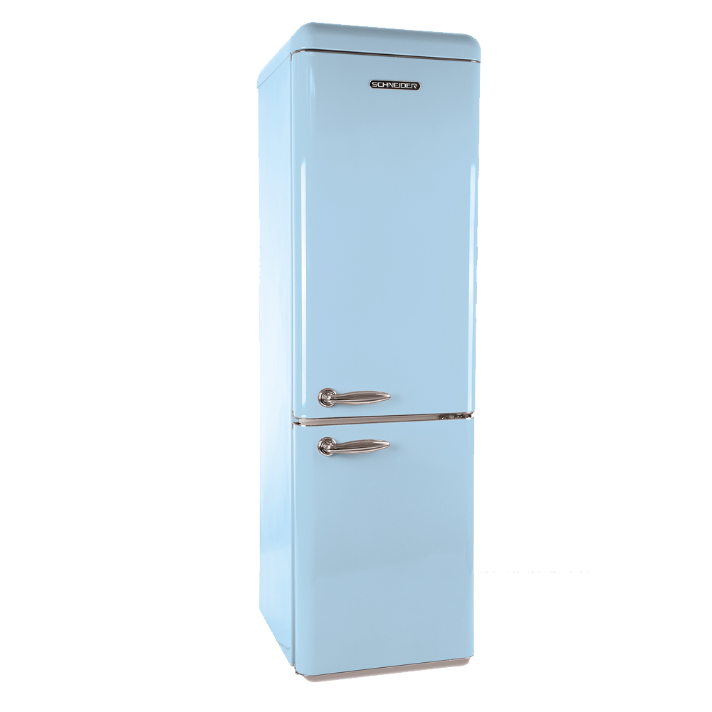 Schneider SCB 300 V2 A++ Retro Koelkast Lichtblauw - Retro koel-vriescombinatie