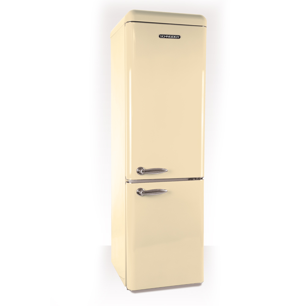 Schneider SCB300V2C Retro Koelkast Creme - Retro koel-vriescombinatie 