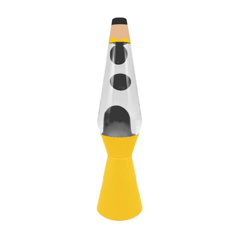 Fisura Lavalamp Bullet Yellow Pencil Black Lava Zwart