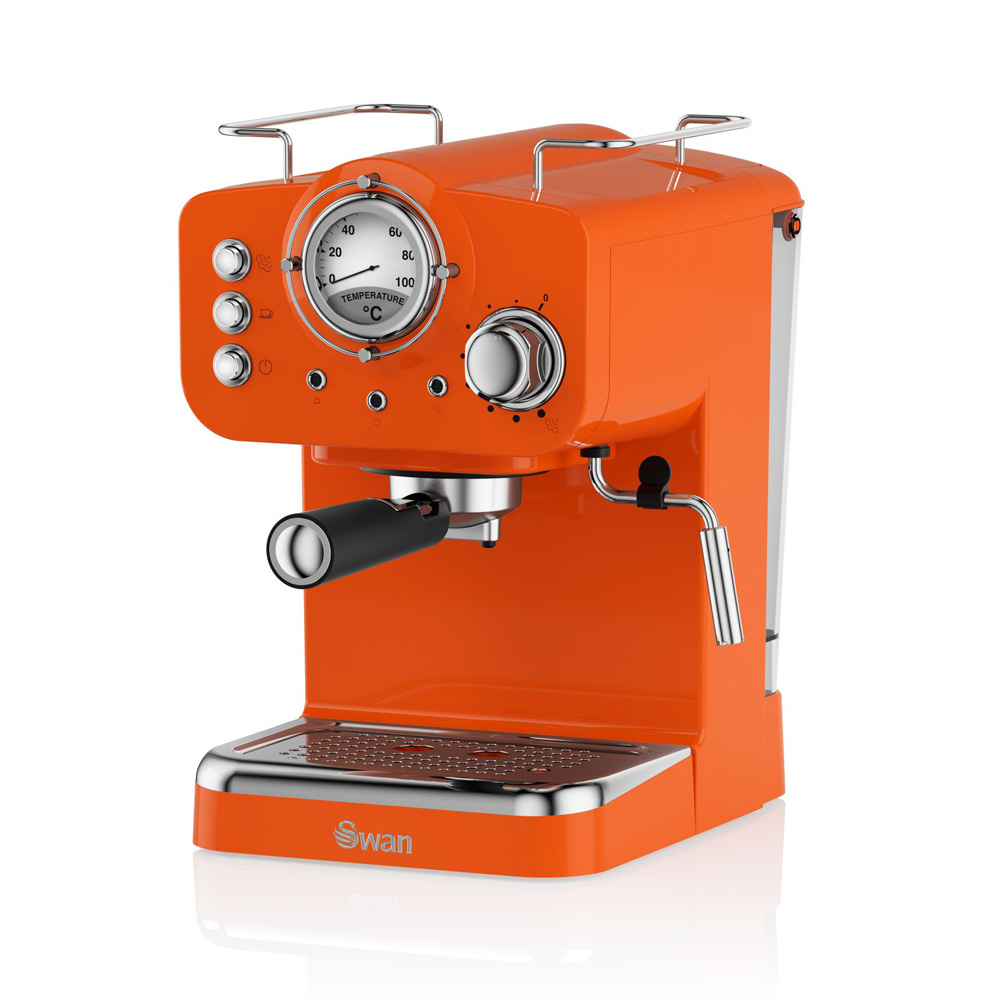 Swan Retro Espressomachine Oranje