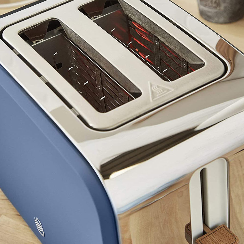 Retro 2-slot broodrooster blauw
