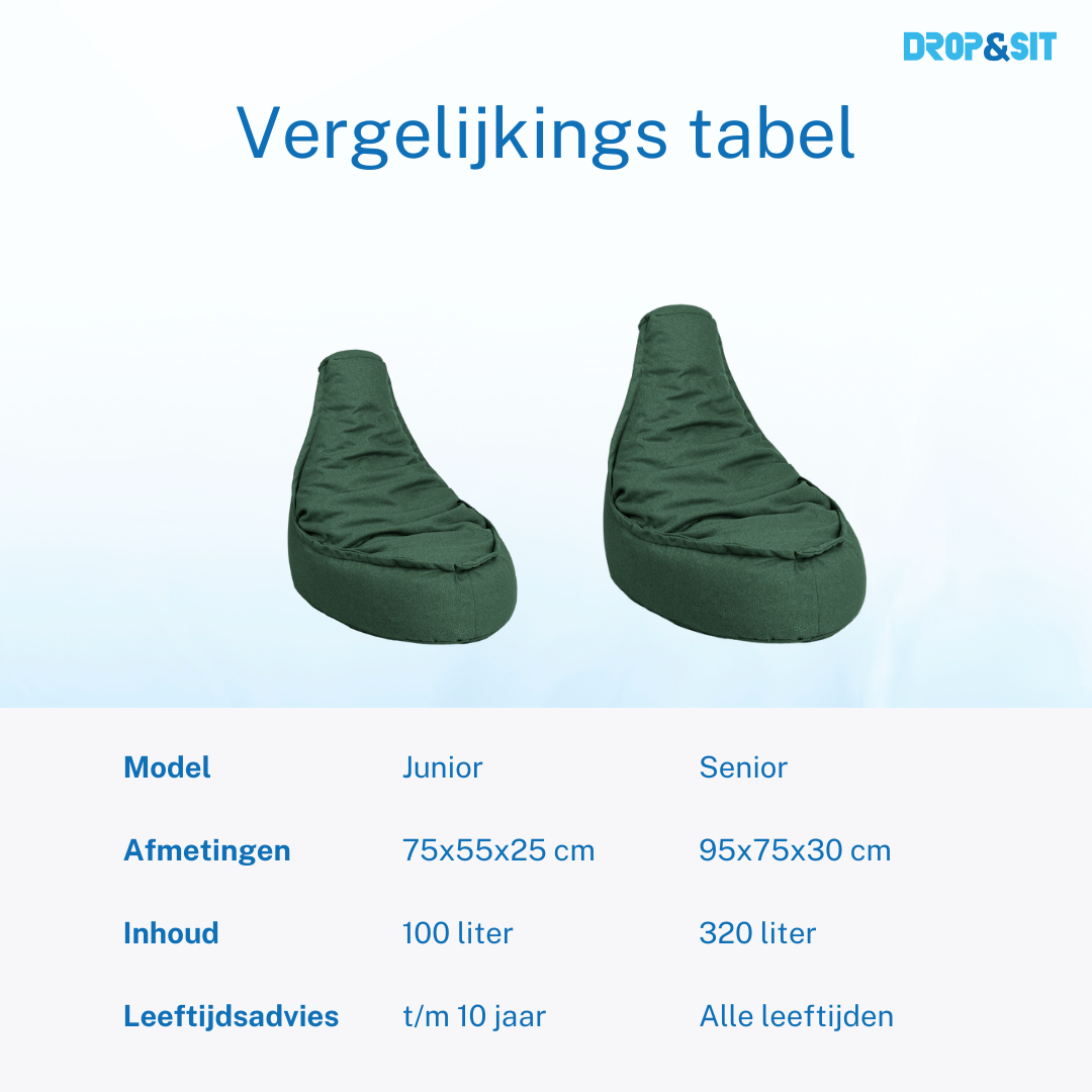Drop&Sit zitzak stoel groen senior