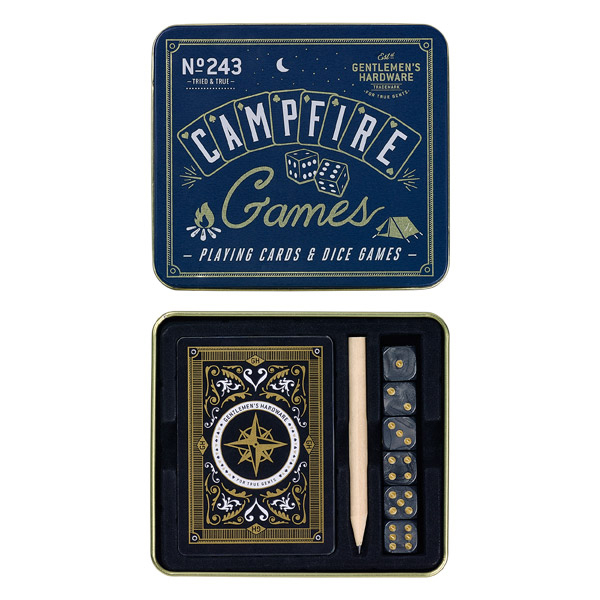 Gentlemen's Hardware Retro Campfire Games Dobbel & Kaartspel
