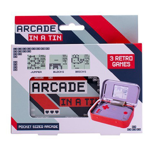 Arcade in a tin - met spelletjes als Jumper, Blocks en Bricks