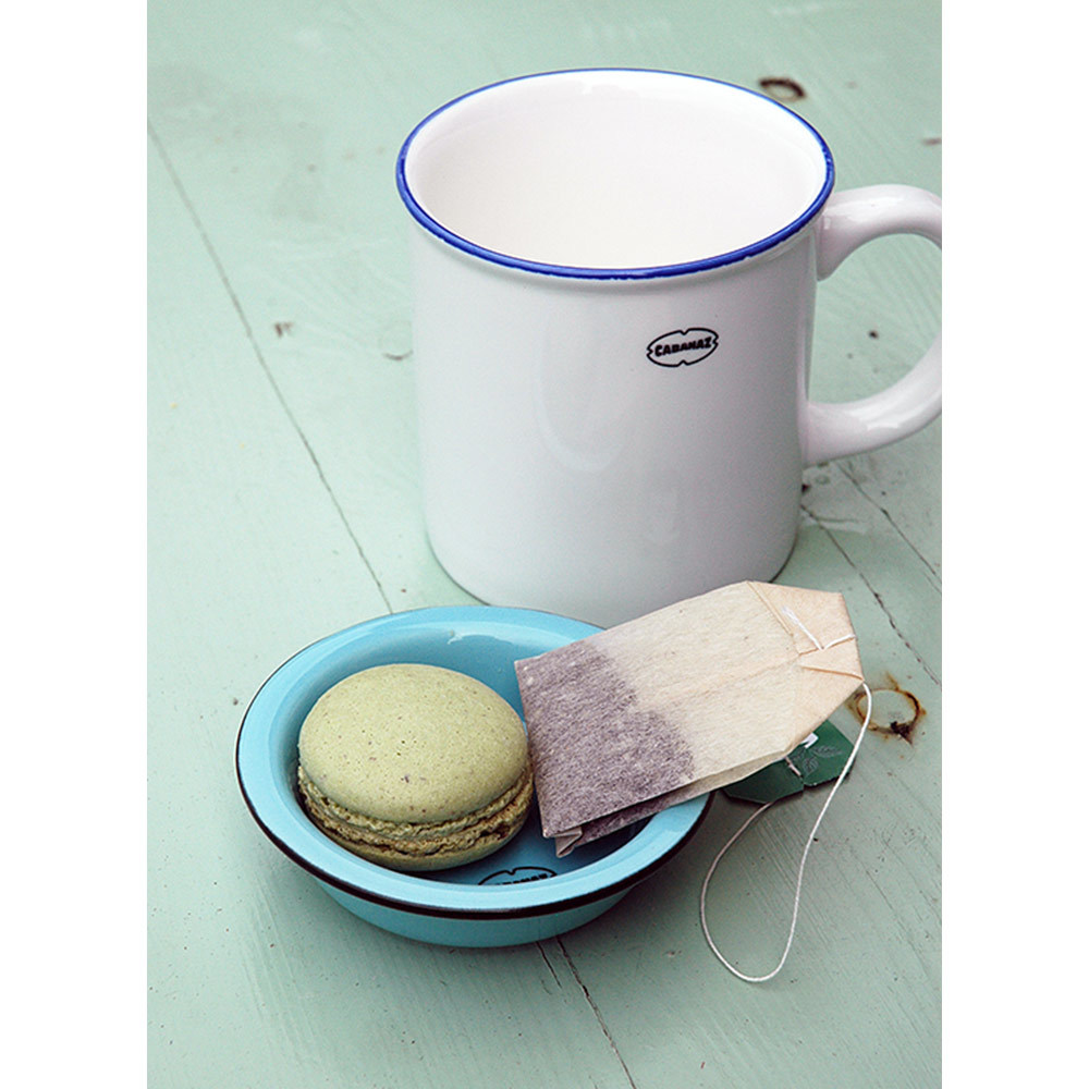 Retro mini schaaltje / theezakjes houder arctic blue
