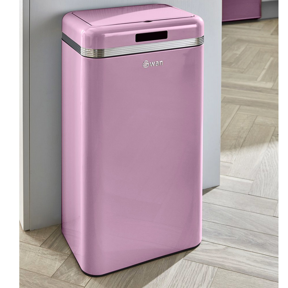 Swan Sensor Prullenbak 45 L Roze