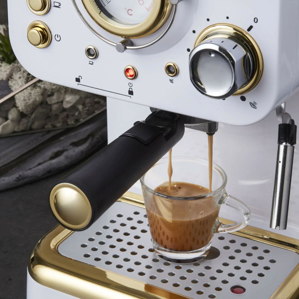 Swan Gatsby retro espressomachine wit