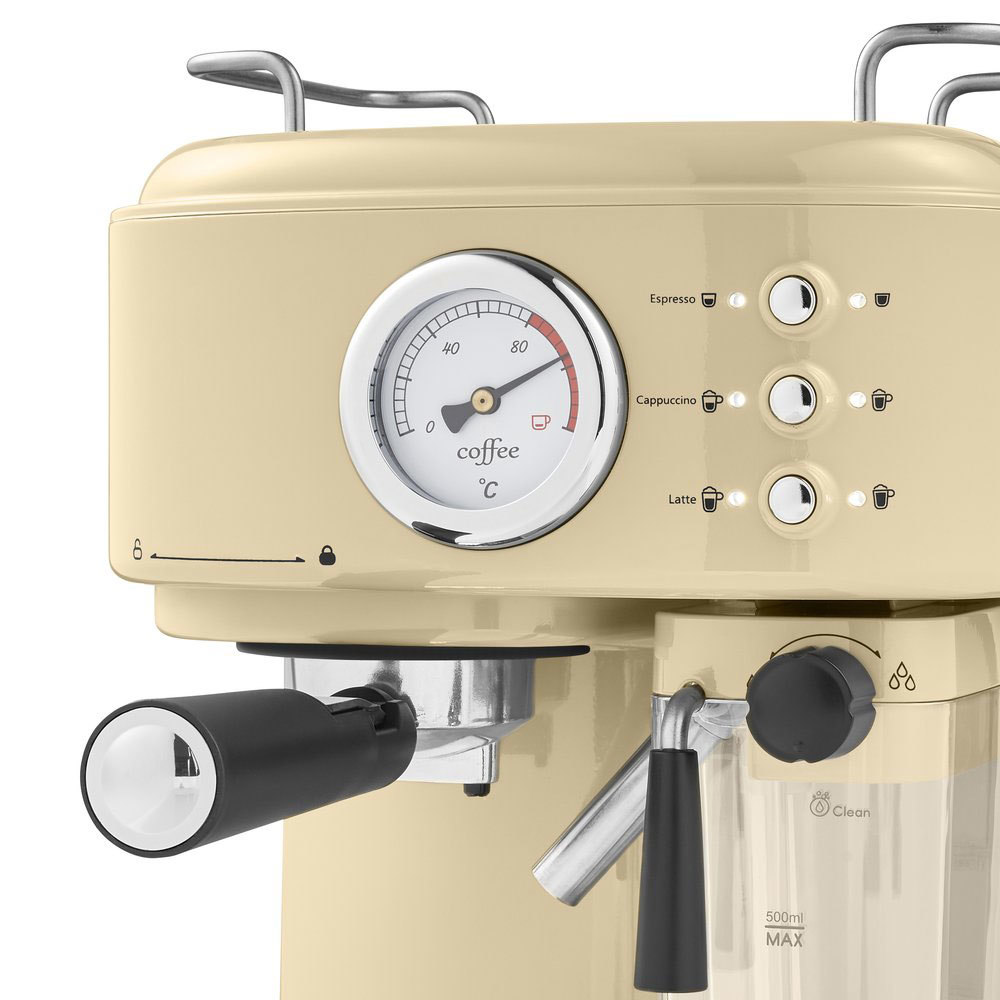 Swan one-touch retro espressomachine creme