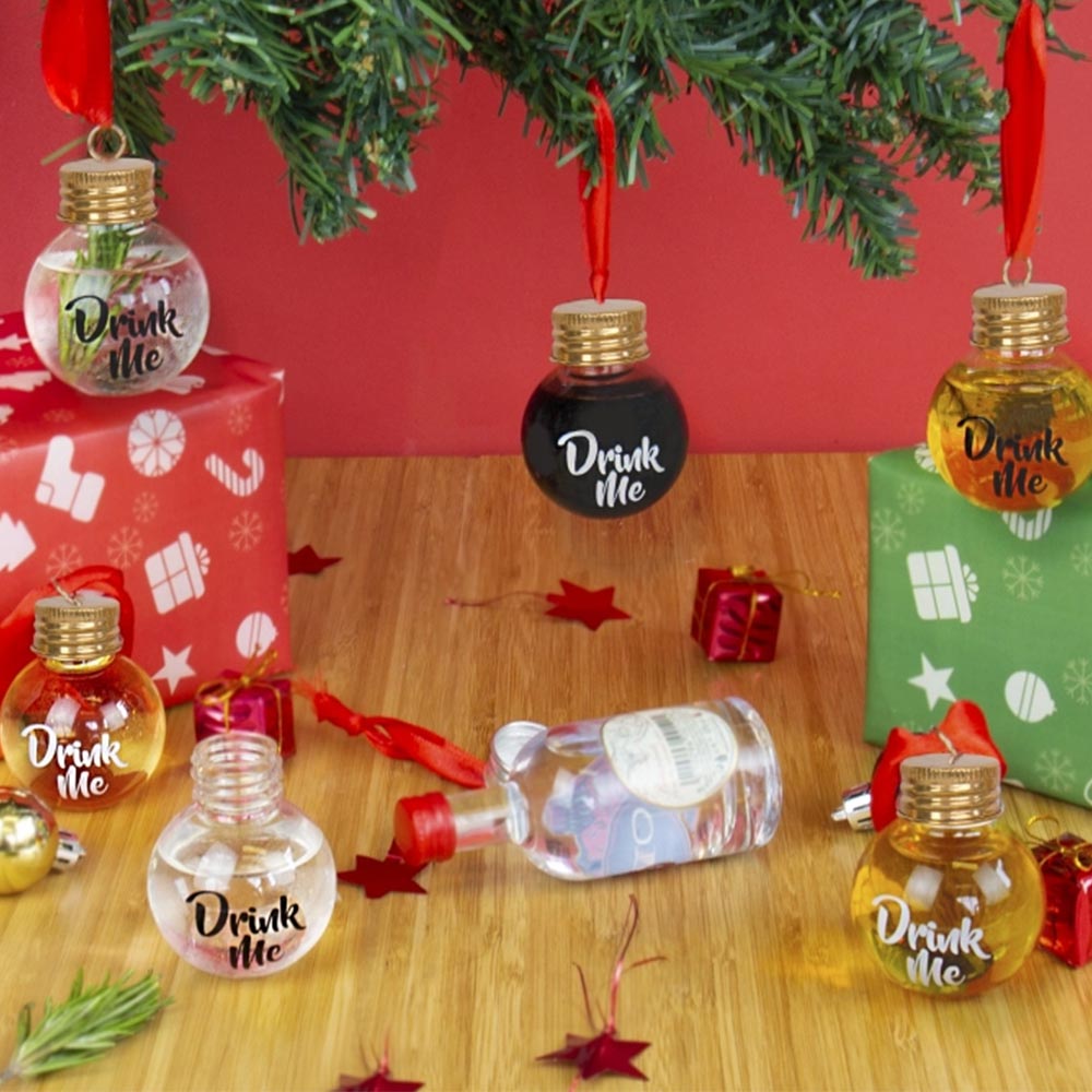 Retro alcohol kerstballen