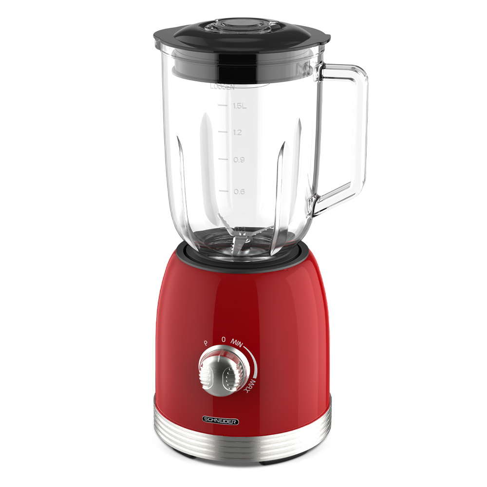 Schneider retro blender 1.5 L rood