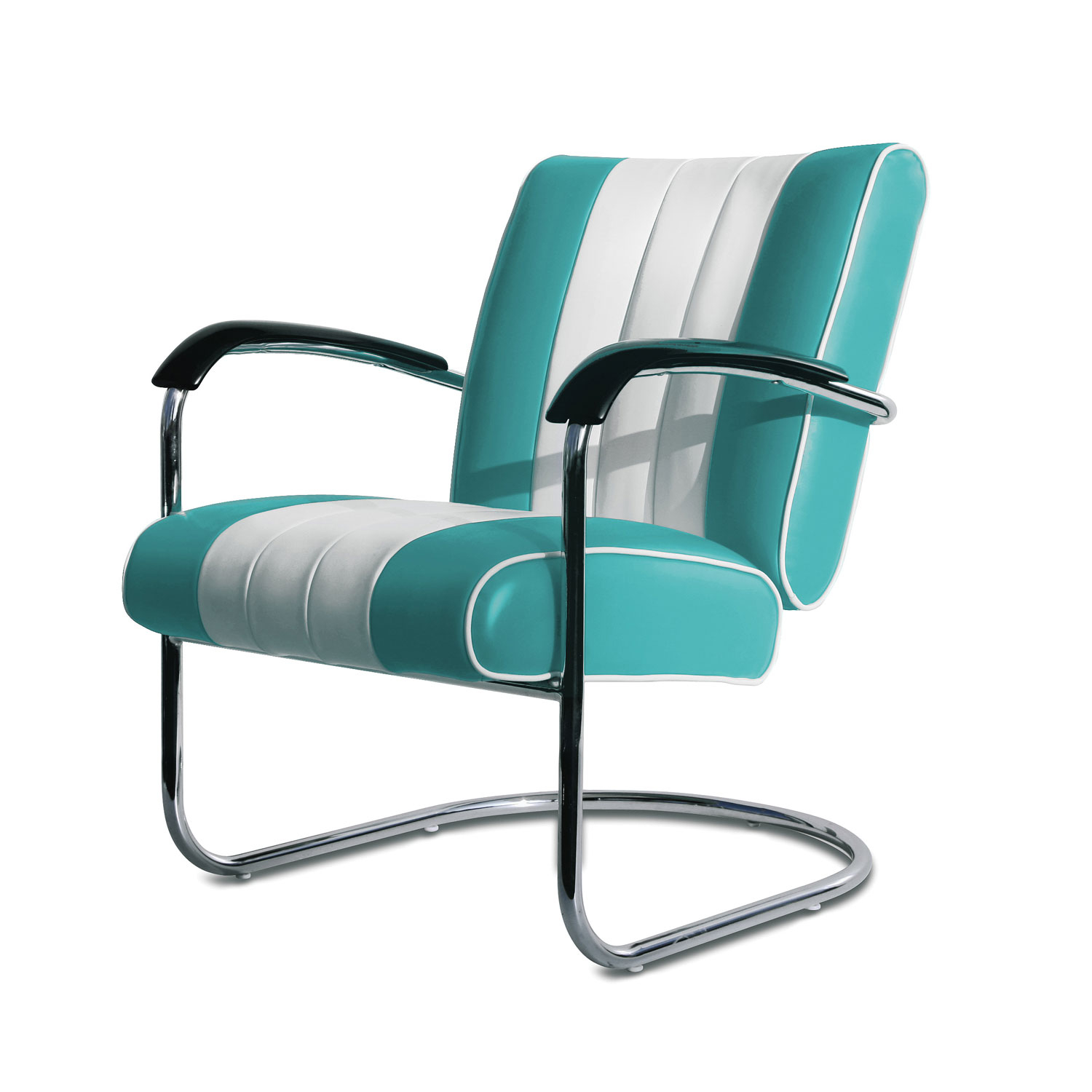 Bel Air Retro Loungestoel LC-01 Turquoise