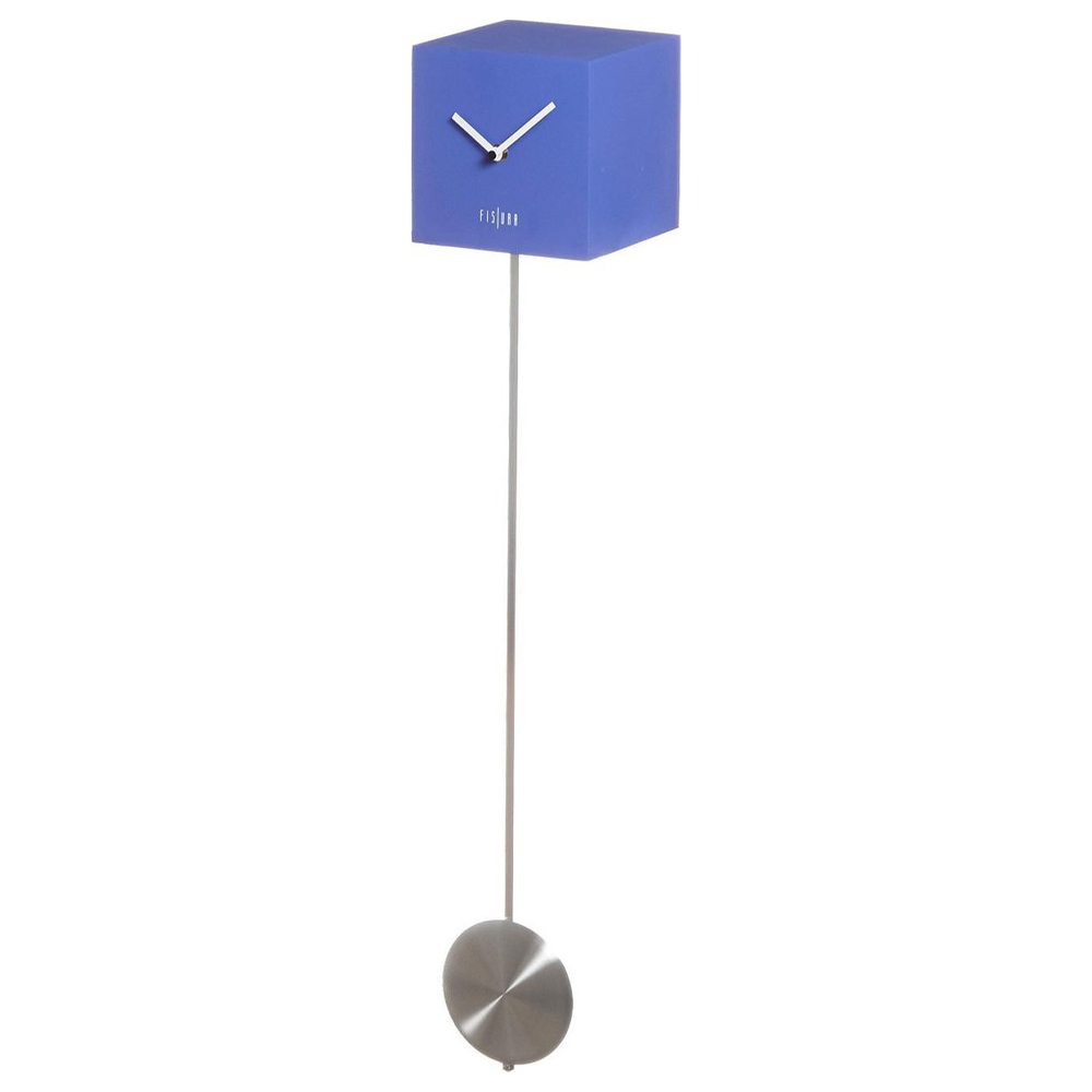 Pendulum retro wandklok met slinger blauw