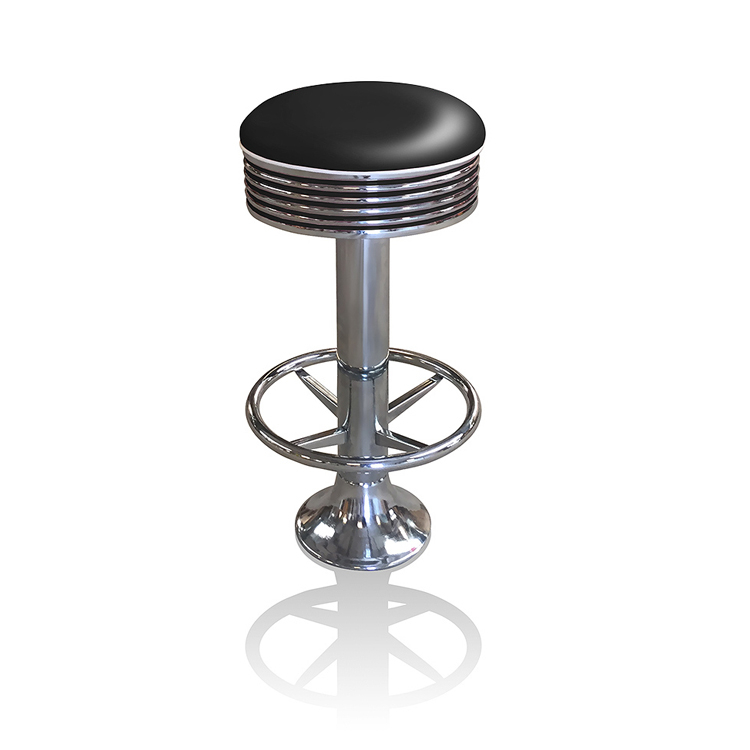 Bel Air Retro Barkruk BS-27-77 Footring Zwart