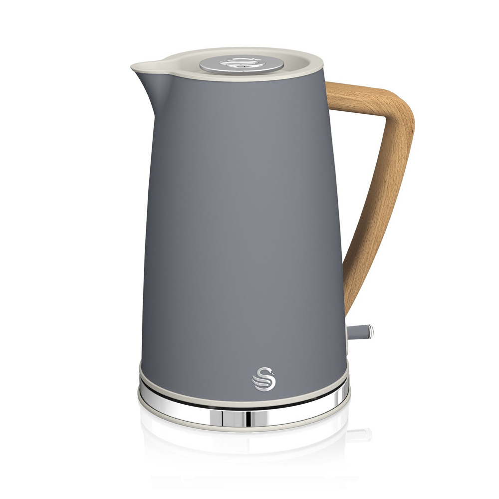 Retro waterkoker 1.7 liter grijs