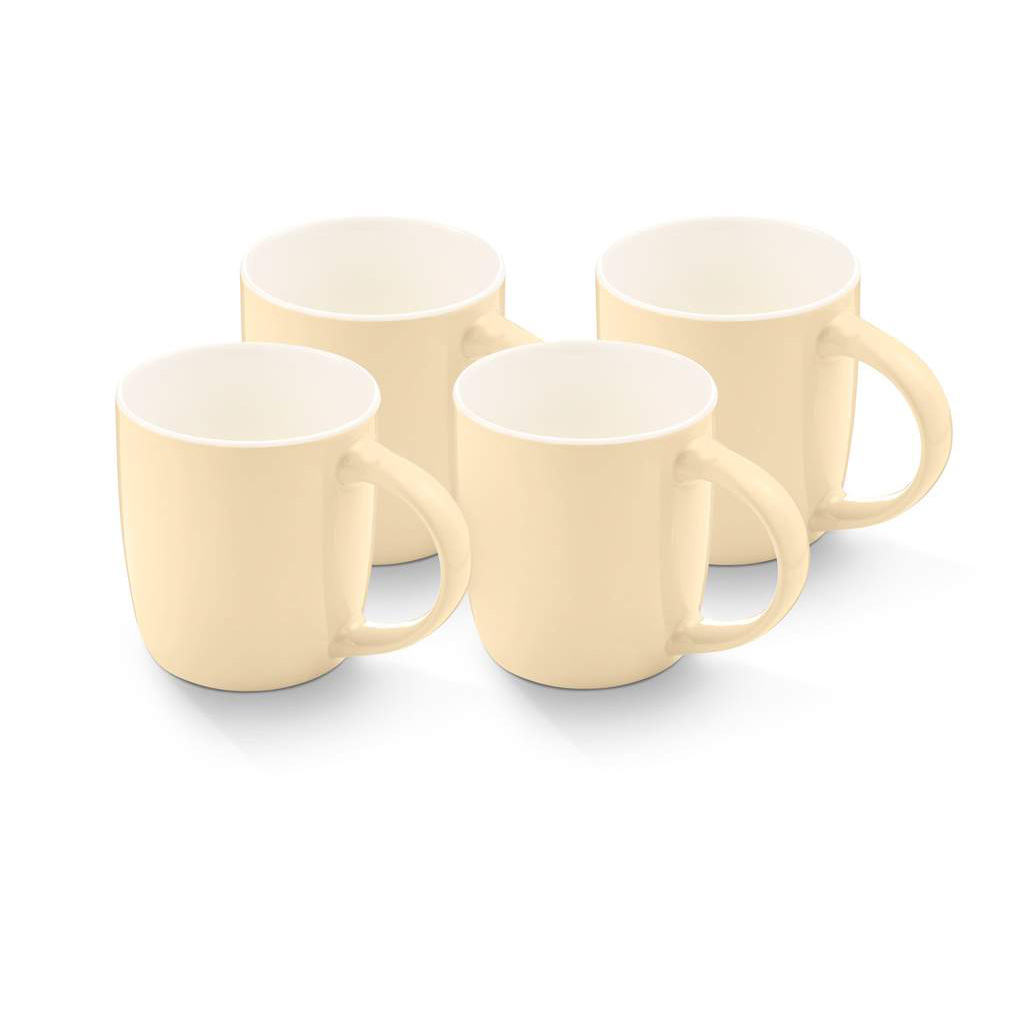 Retro mokken set van 4 creme