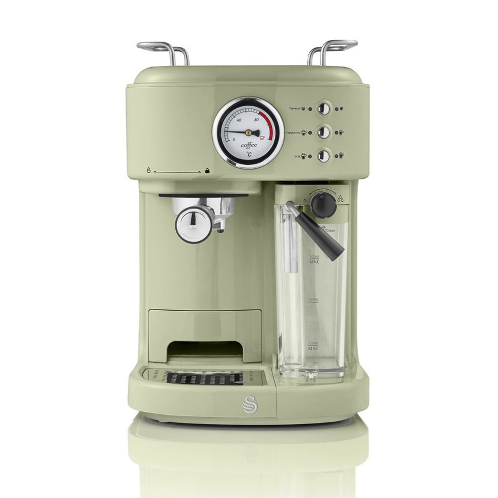 Swan one-touch retro espressomachine groen
