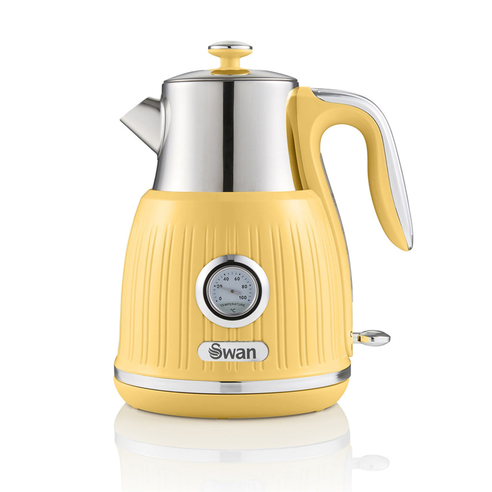 Swan SK31040YELN Retro Waterkoker 1.5 Liter Geel