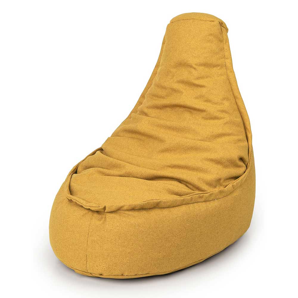 Duurzame zitzak stoel geel 100x80cm