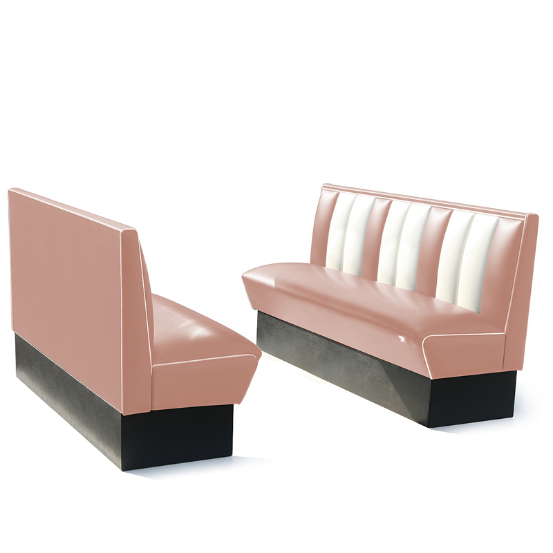 Bel Air Dinerbank Single Booth HW-150 Dusty Rose