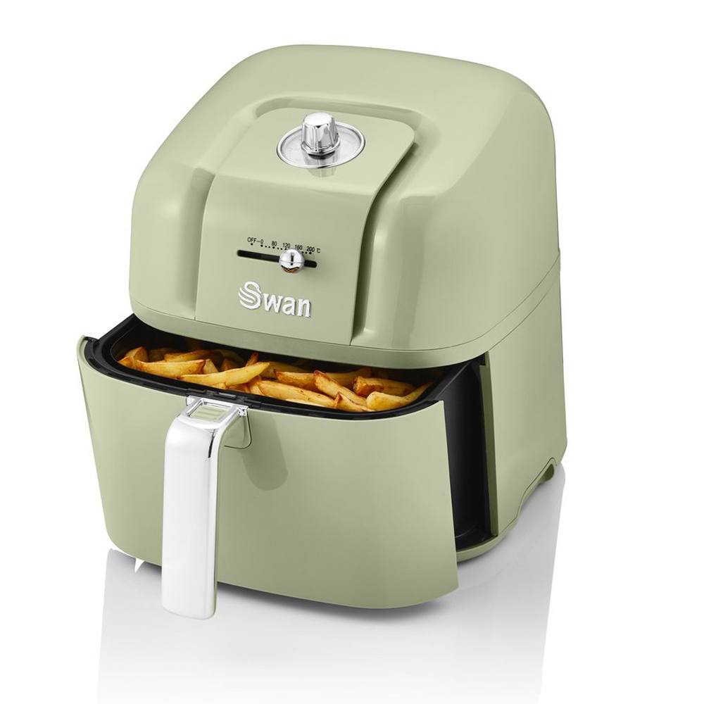Swan Retro 6 Liter AirFryer Groen - Frituren op een gezonde manier