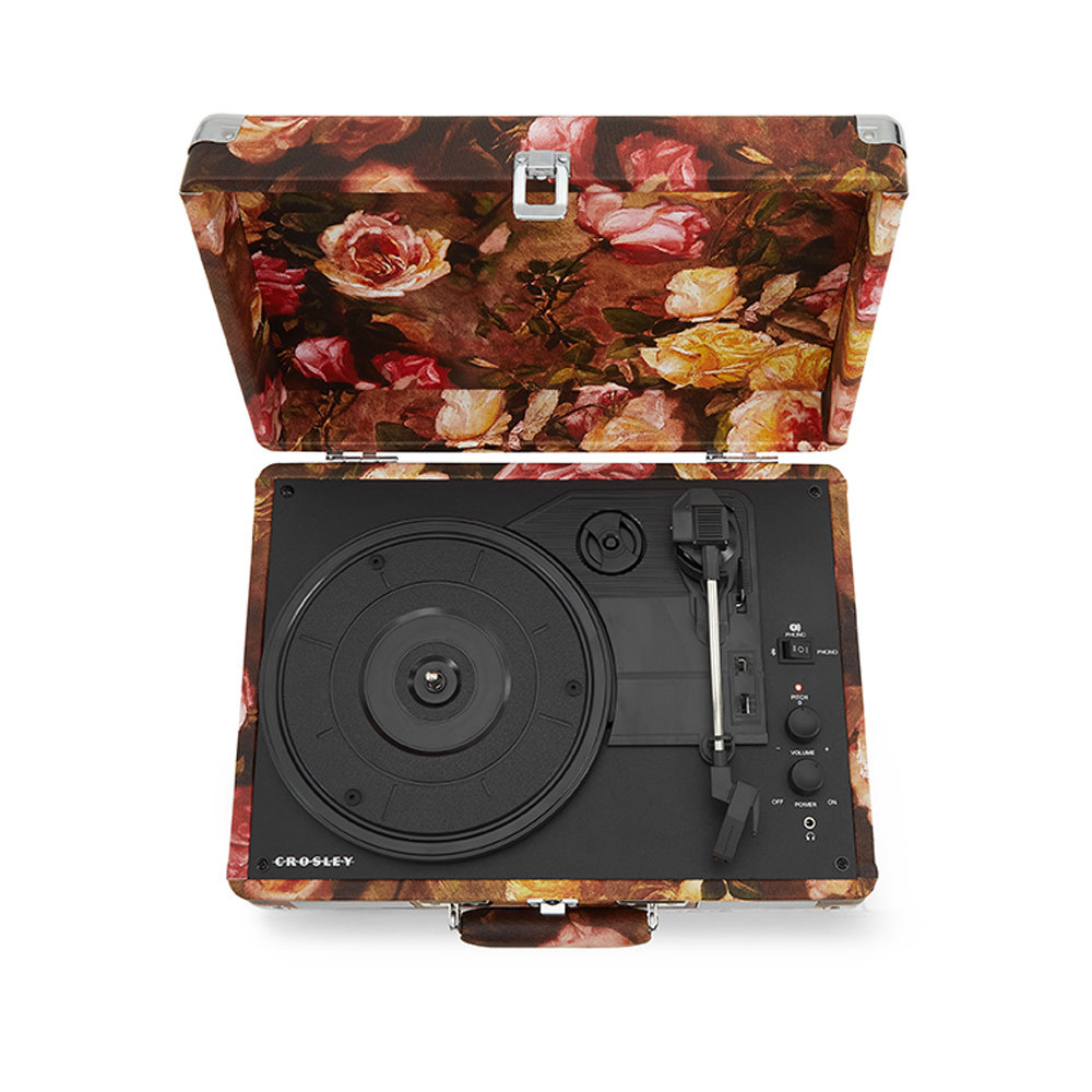Crosley Cruiser deluxe platenspeler floral dark 