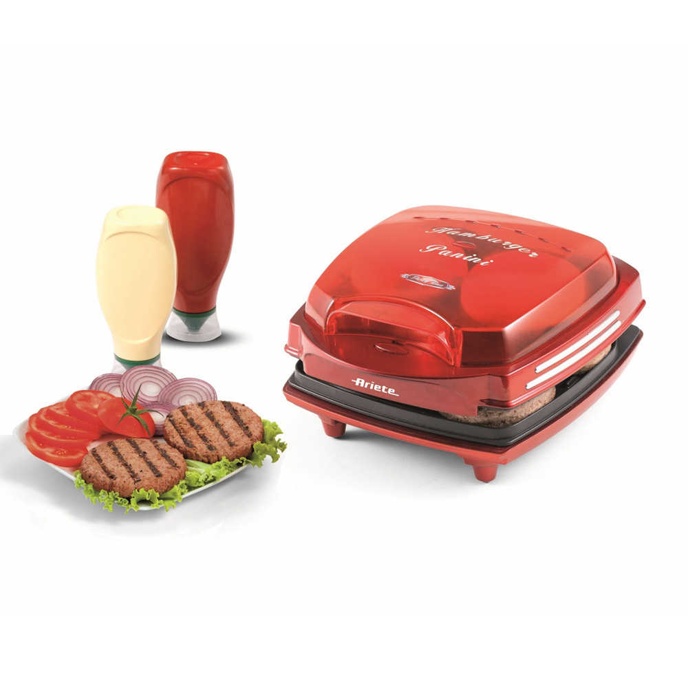Ariete Retro Hamburger Maker Party Time Rood