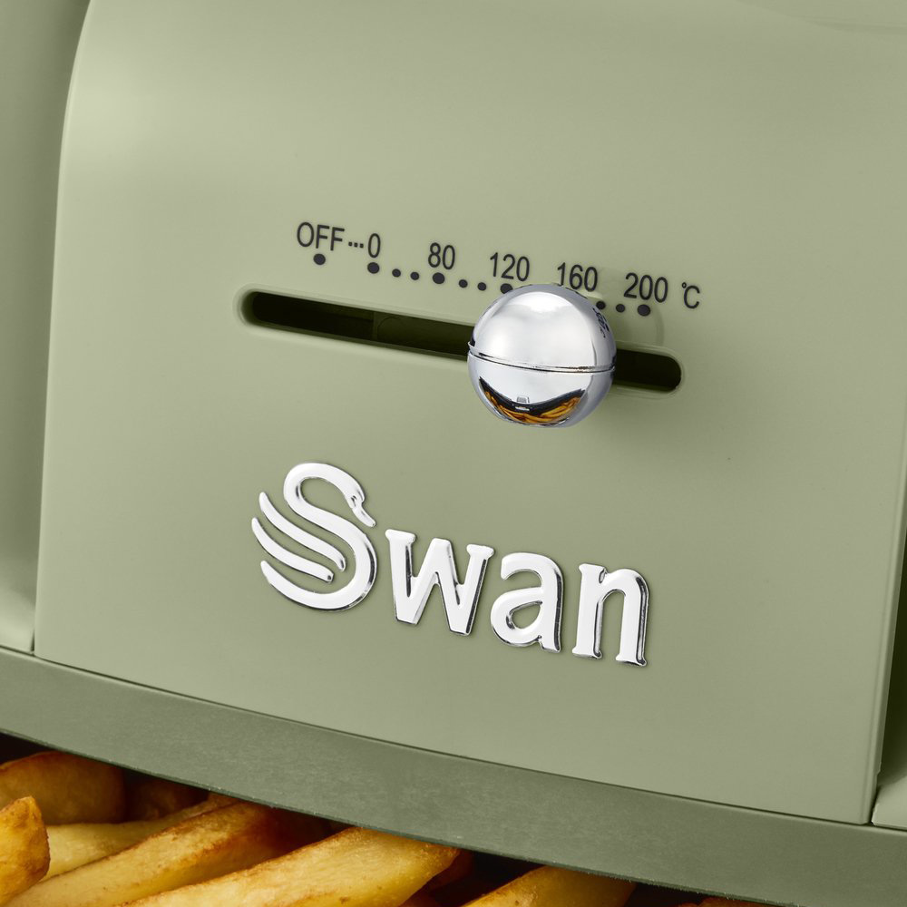 Swan Retro 6 Liter AirFryer Groen - Frituren op een gezonde manier