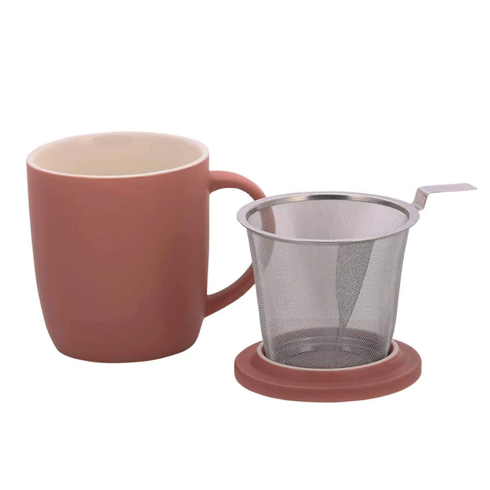 PLINT Brewmug Retro Mok met theefilter Terracotta Rose