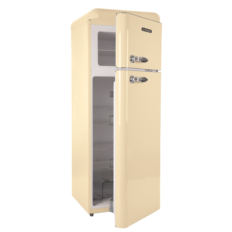 Schneider SCDD 208 V Retro Koelkast Creme
