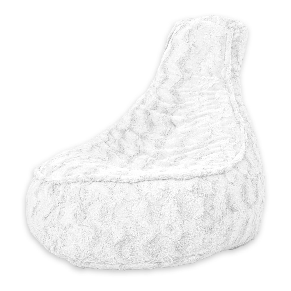 Zitzak stoel bont wit 100x80cm