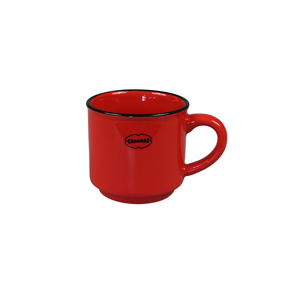 Cabanaz Retro Espressokopje emaille  geinspireerd Scarlet Red