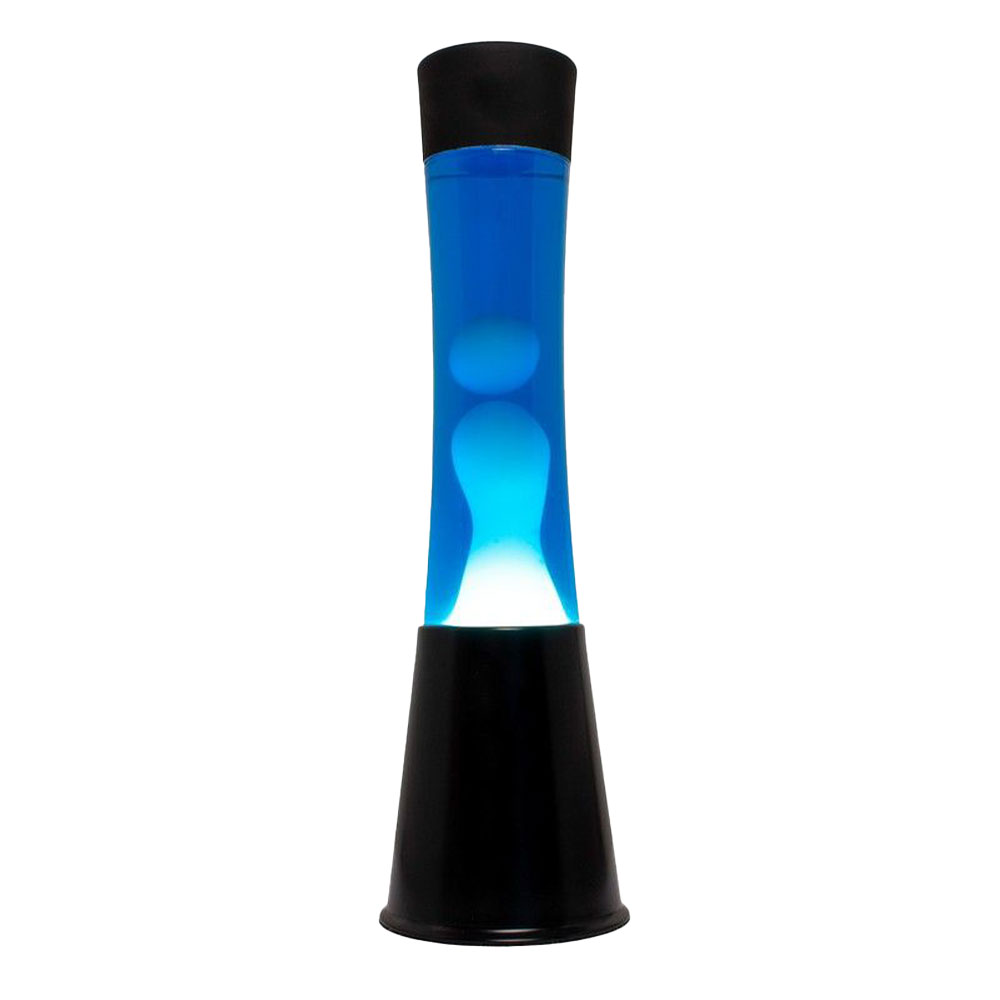 Lavalamp black base blue lava