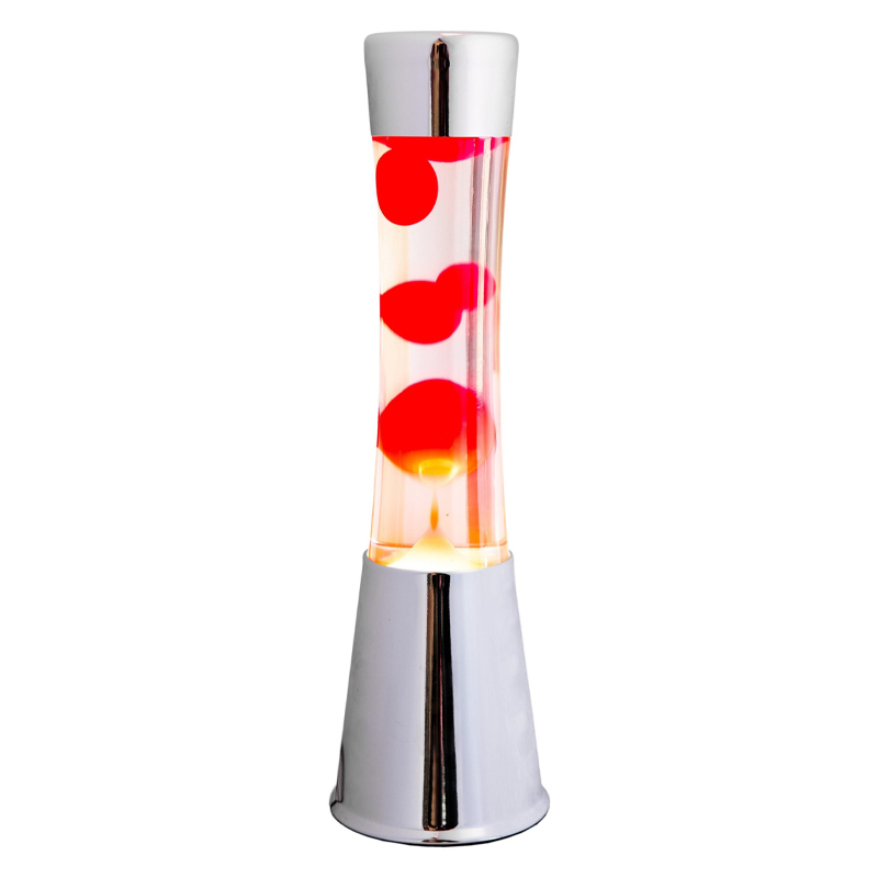 Fisura retro lavalamp - chroom rood