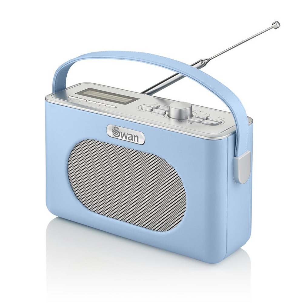 Swan Draagbare Retro Radio DAB+ Bluetooth Blauw