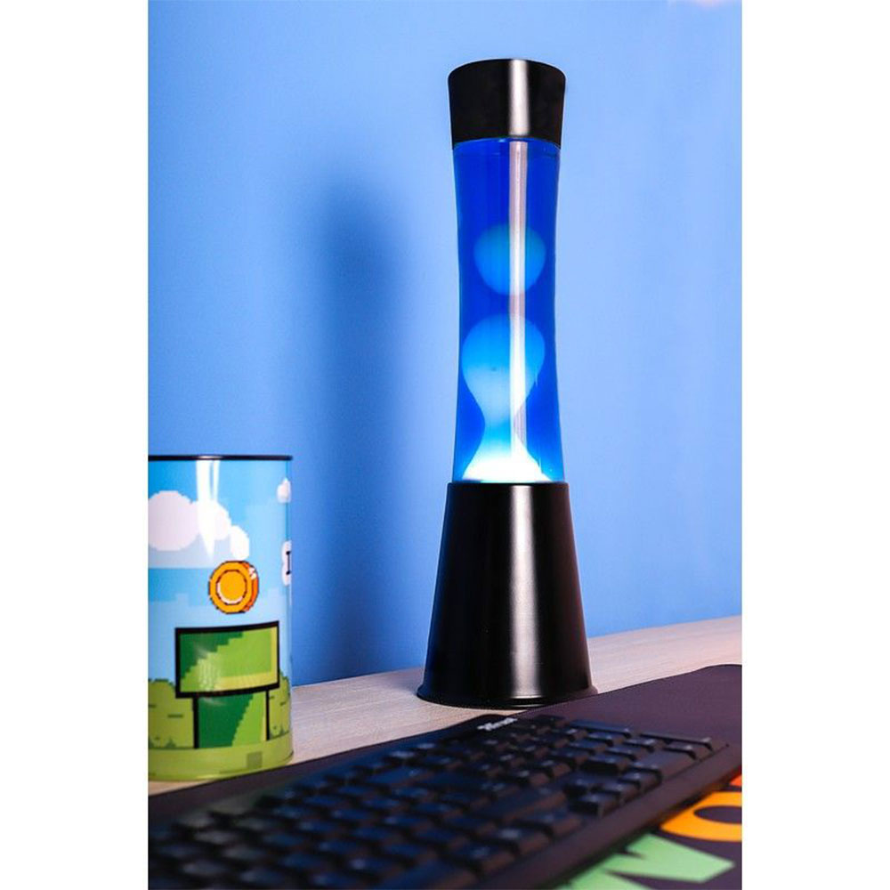 Lavalamp black base blue lava