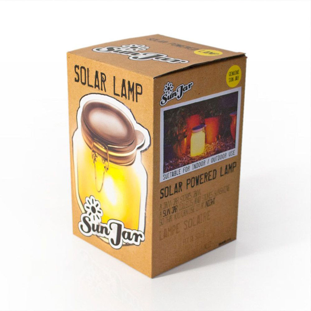 Weckpot lamp op zonne-energie geel