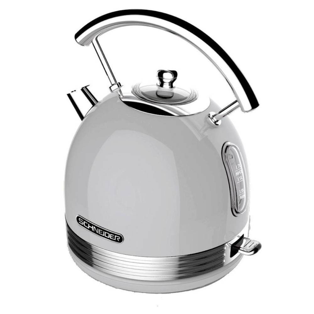 Retro waterkoker zilver