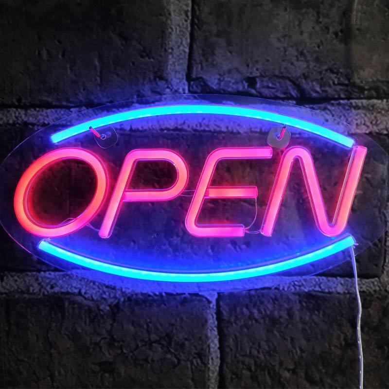 Bord Open Neon voor aan de muur