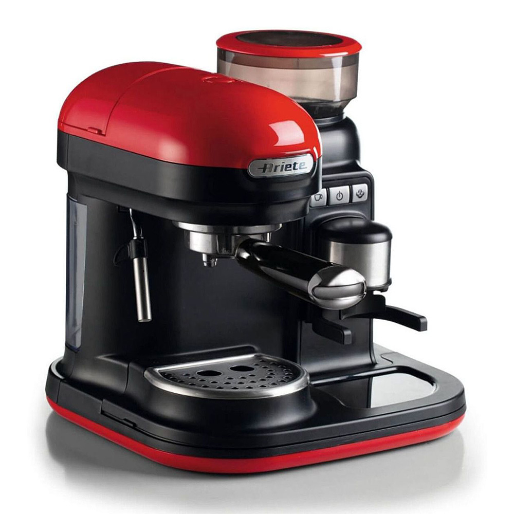 Espresso machine met geïntegreerde koffiemolen