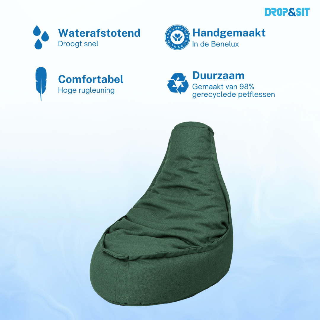 Drop&Sit zitzak stoel groen senior
