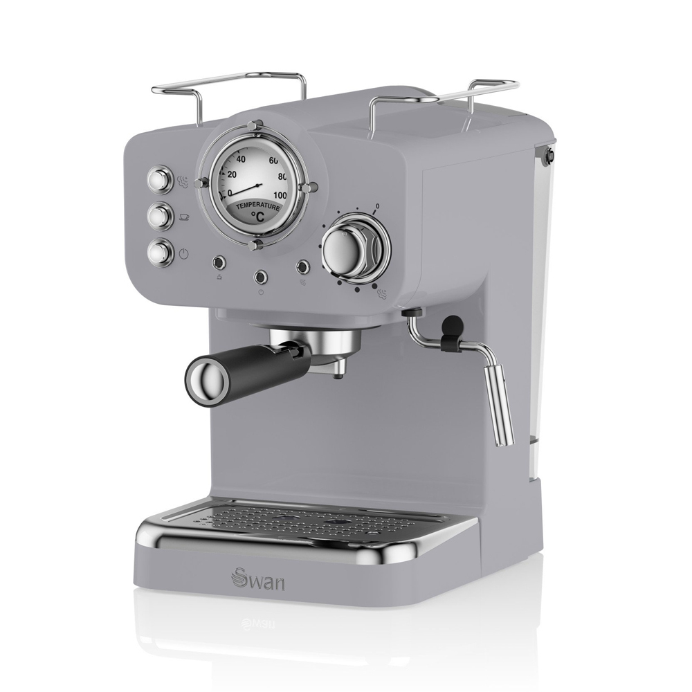 Swan Retro Espressomachine Grijs