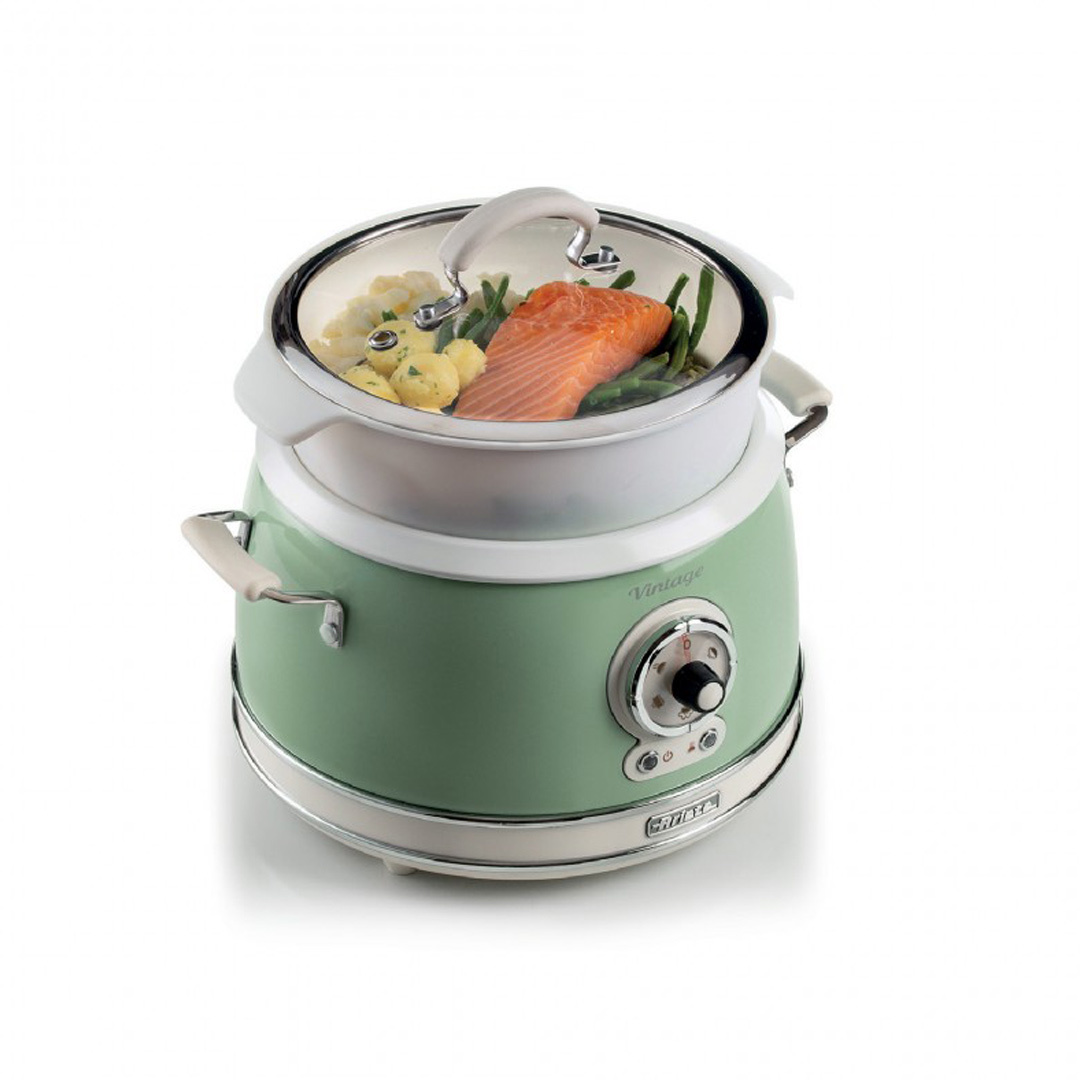 Ariete retro slowcooker & rijstkoker 1.8  liter groen