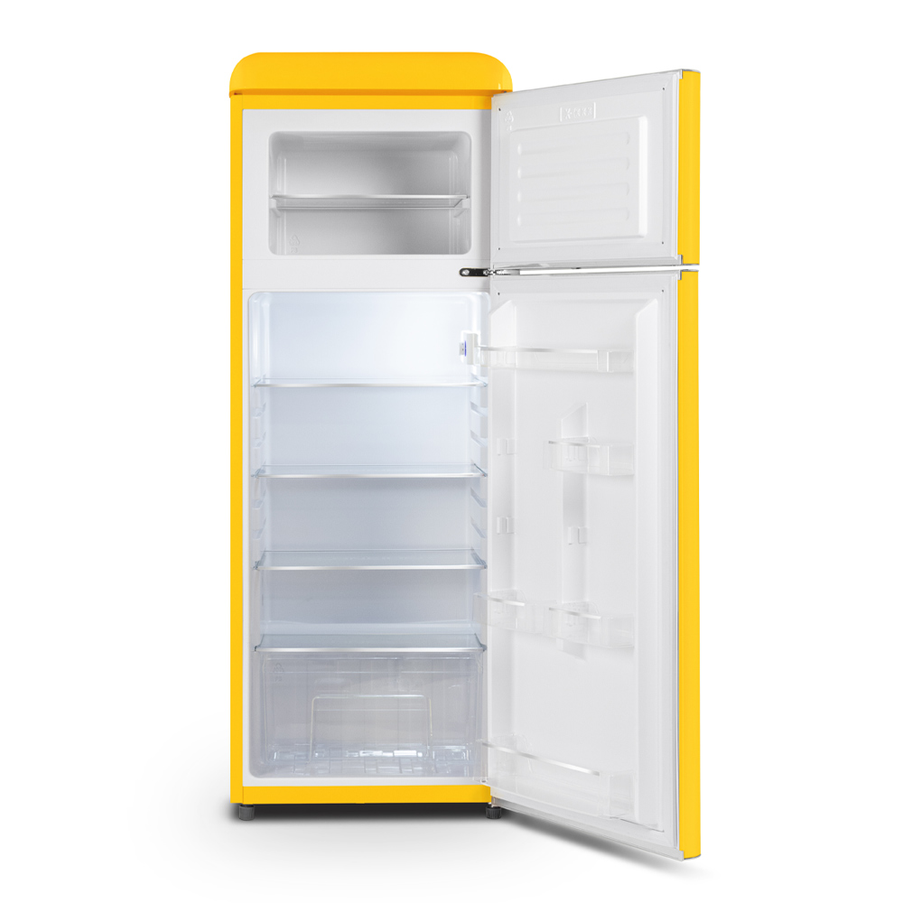 Schneider SCDD 208 V Retro Koelkast Canary Yellow