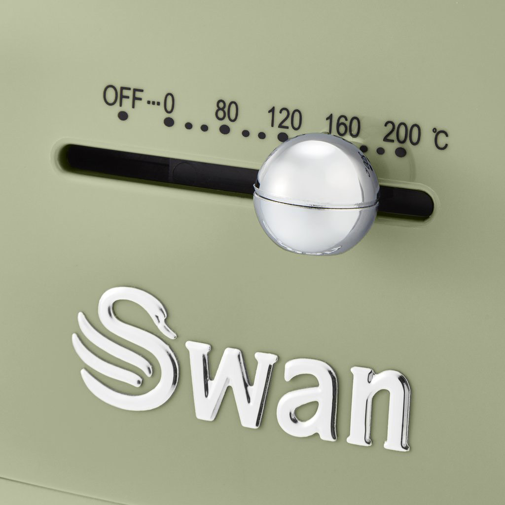 Swan Retro 6 Liter AirFryer Groen - Frituren op een gezonde manier