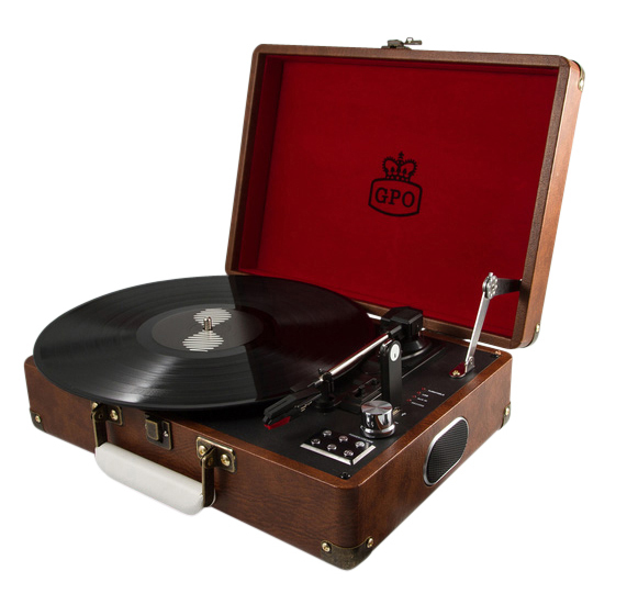 GPO Attache USB platenspeler vintage bruin