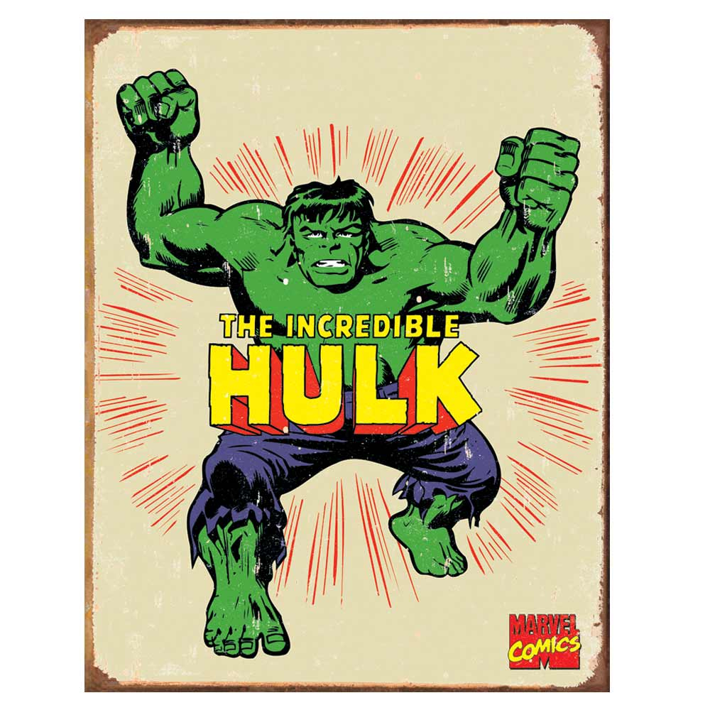 Metalen retro bord - Hulk