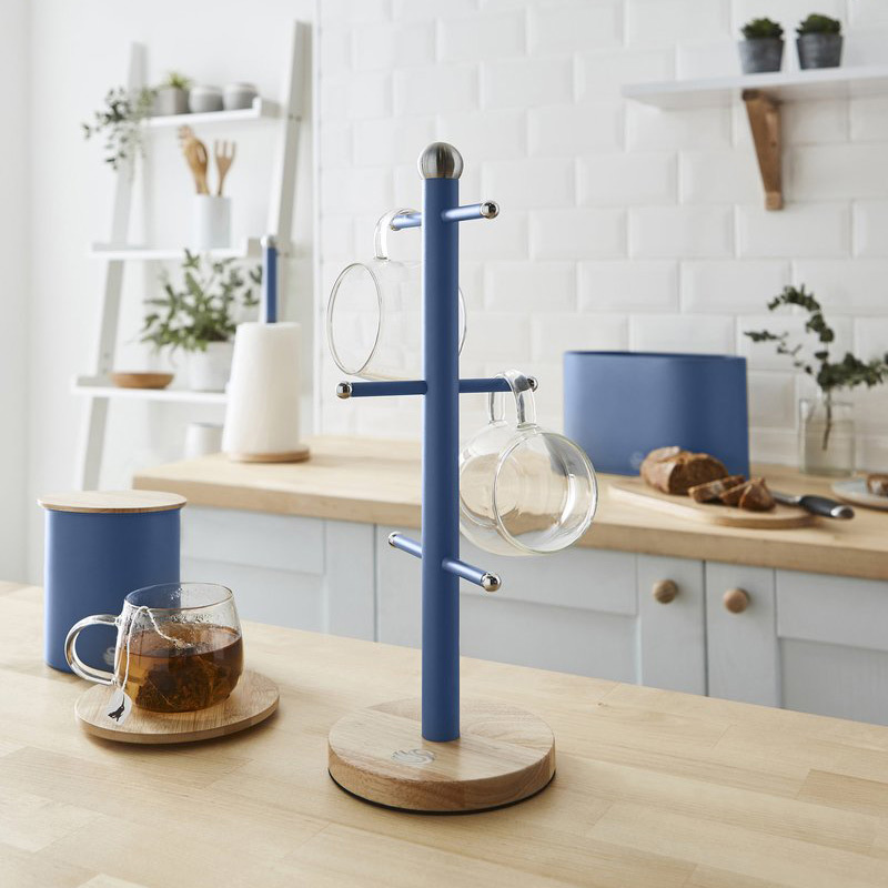 Retro kopjeshouder blauw