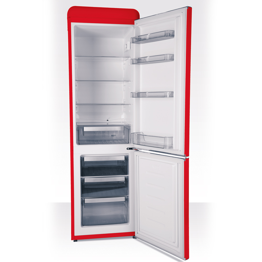 Schneider SCB 300 V Retro Koelkast Fire Red - Retro koel-vriescombinatie