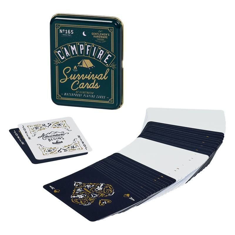 Retro kampvuur kaartspel
