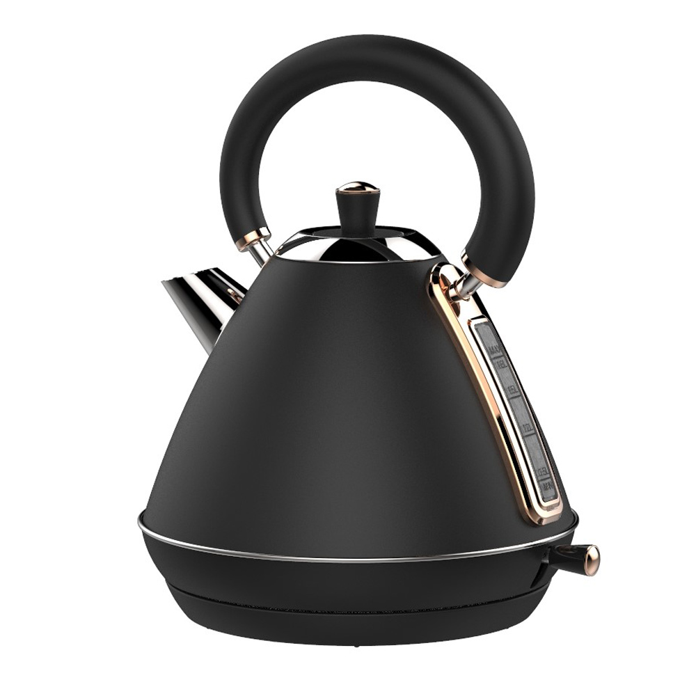 Schäfer retro waterkoker 1.7 liter zwart / goud